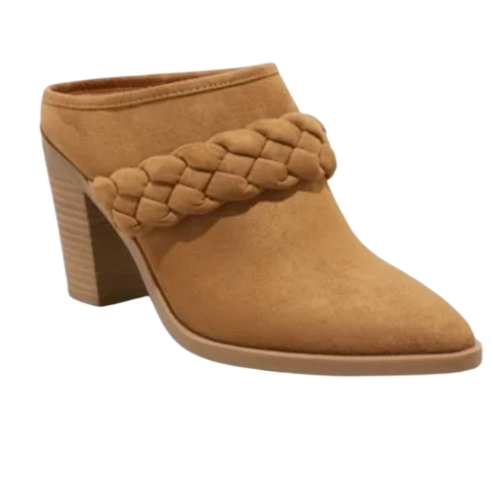FAUX SUEDE BRAIDED DETAIL MULE SZ 12 NWT